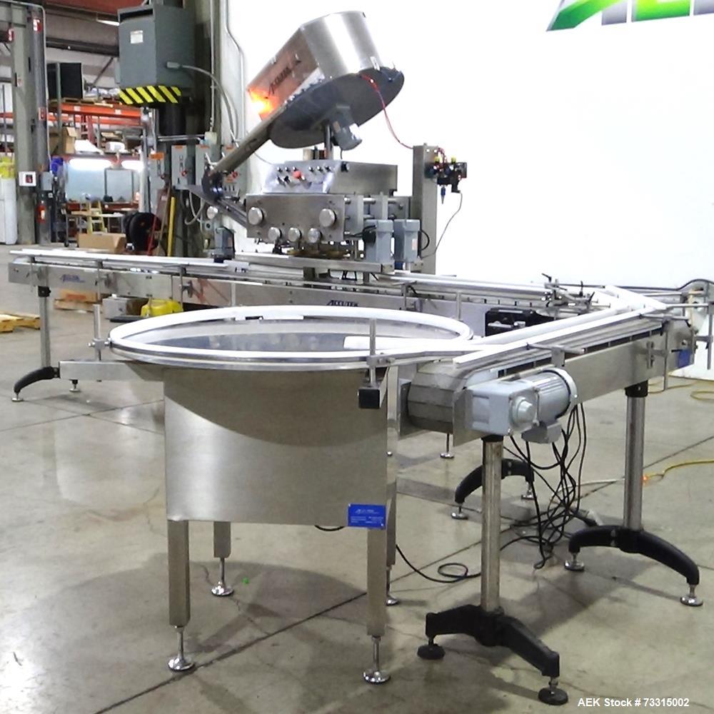Used Accutek ASC-6 Automatic Spindle Capper | High-Speed Bottle Capping Machine